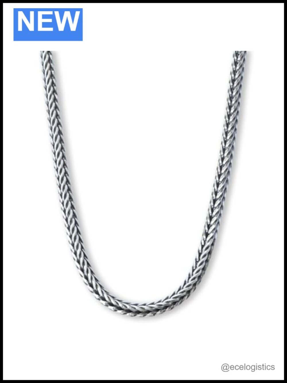 Solid 925 Sterling Silver Foxtail Chain Necklace 1.5mm Unisex
